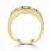 1.00 Men's Round Cut Diamond Wedding Band in 14 kt Yellow Gold